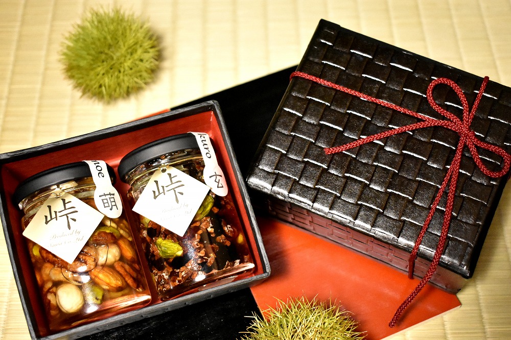 ナッツ・ドライフルーツの蜂蜜漬 峠プレミアム2種セット【萌(MOE)】【玄(KURO)】 【SW58】