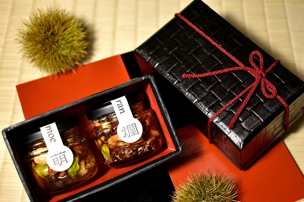 ナッツの蜂蜜漬 峠プレミアム小瓶2種セット【萌(MOE)】【爛(RAN)】 【SW17】