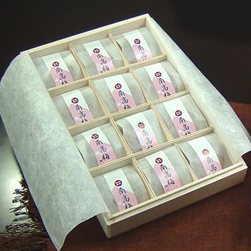 はちみつ梅干し木箱入り12粒個包装［大玉］4Lサイズ 贈答用紀州南高梅うめぼし和歌山産／紀伊国屋文左衛門本舗【TC19】