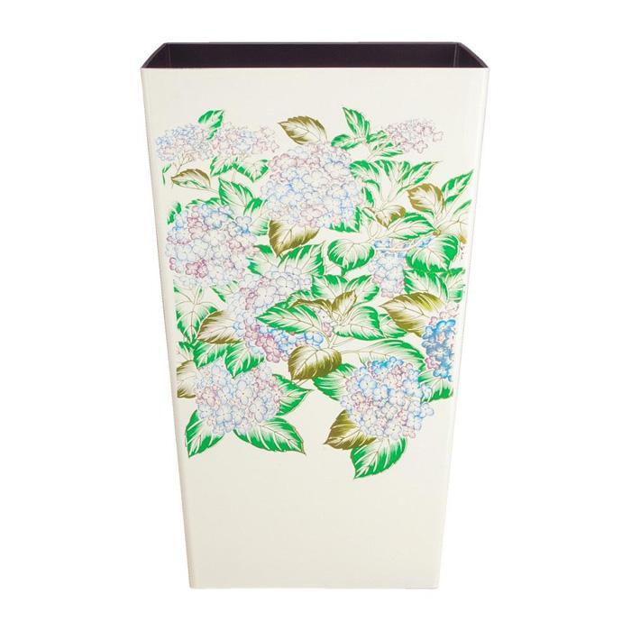 蒔絵調 ダストボックス M角 6.7L 紫陽花ホワイト タツクラフト 【Tk142w】