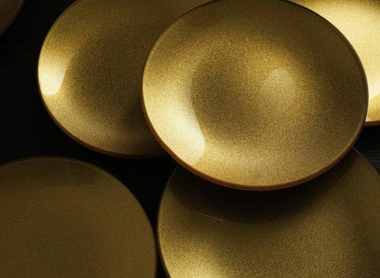 蒔塗ゴールド丸小皿6枚セット: 九度山町ANAのふるさと納税