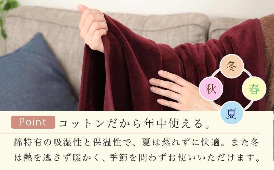 ひざ掛け  ベージュ 約140cm×100cm ヨガ 大判 ハーフサイズ 綿毛布 ハーフケット コットン100%  国産 洗える 綿 厚手 天然素材 暖かい 保育園 お昼寝 ブランケット シール織 膝掛け 三和シール工業株式会社【KSK20】