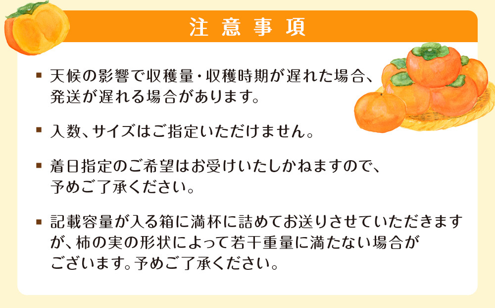 和歌山県産 富有柿 秀品 8～12玉 【2026年11月上旬以降発送】【九度山町産】