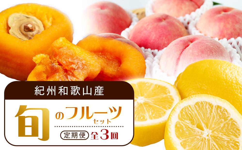 【1・3・7月 全3回】紀州和歌山産旬のフルーツセット（あんぽ柿・レモン・桃） 定期便 【魚鶴商店】【UT65】