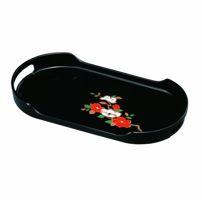 コーヒートレー PC 37cm 黒 さざんか【YG28】