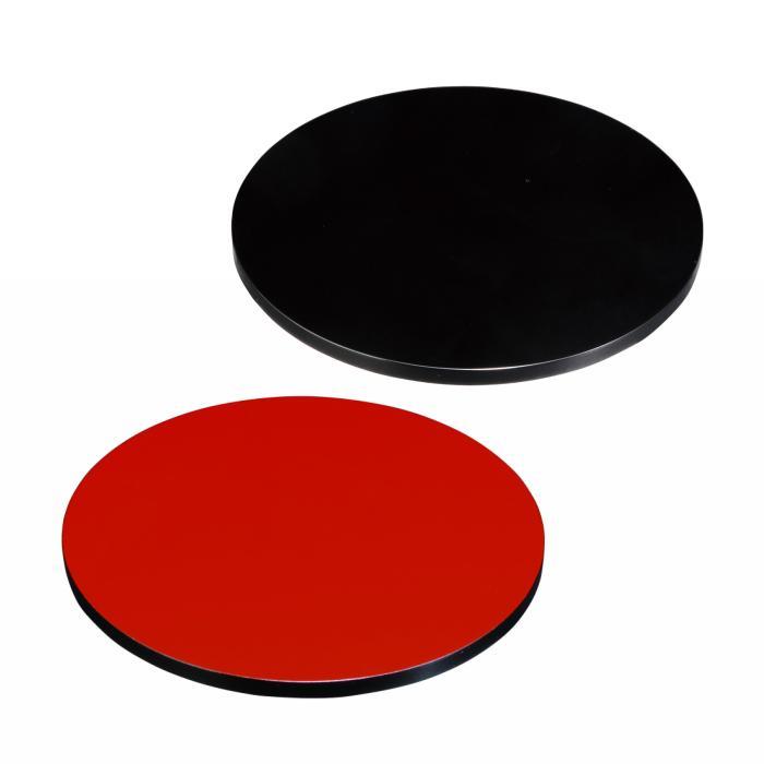 7.0寸 丸板 両面 黒 朱