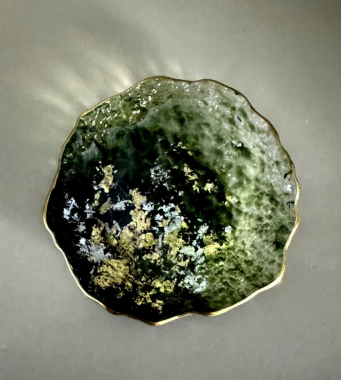 豆皿 口金ロック グラデーショングリーン ［NF164］