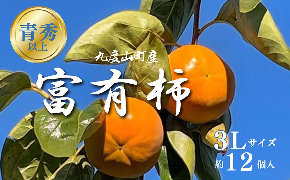 ［先行予約］富有柿（青秀以上３Ｌサイズ１２個入り）［2025年11月下旬より順次発送］