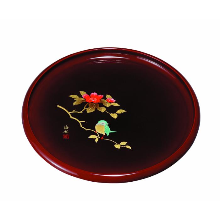 丸盆 溜 さえずり 30cm