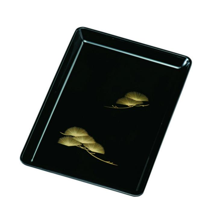 9.0 切手盆 黒 松