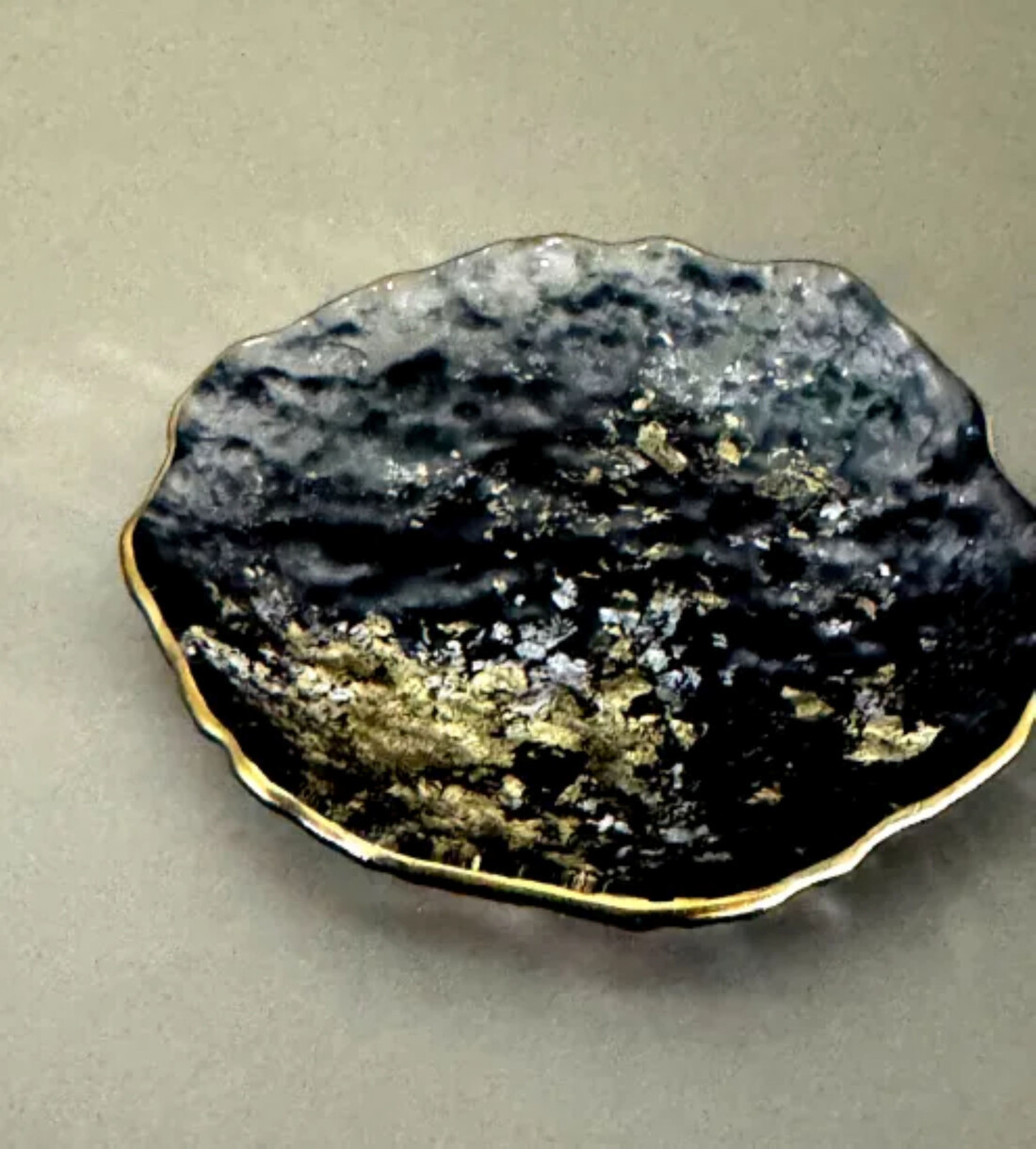 豆皿 口金ロック グラデーションブラック ［NF165］