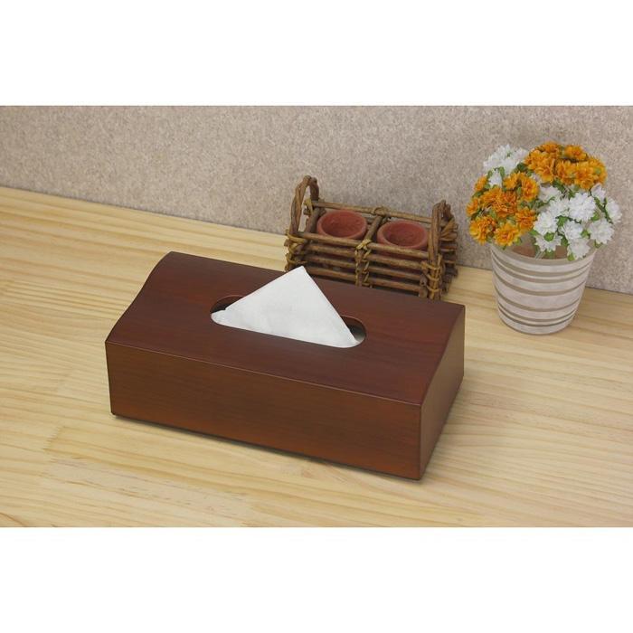 タツクラフト 木目塗り ティッシュボックス チーク 2個組 【Tk351】