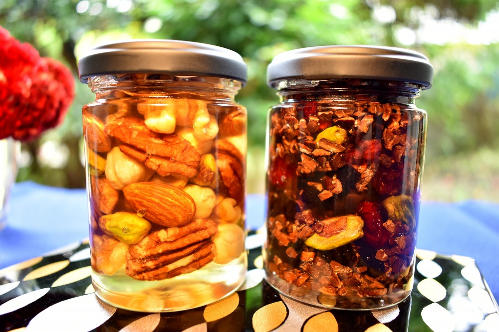 ナッツ・ドライフルーツの蜂蜜漬 峠プレミアム2種セット【萌(MOE)】【玄(KURO)】 【SW58】