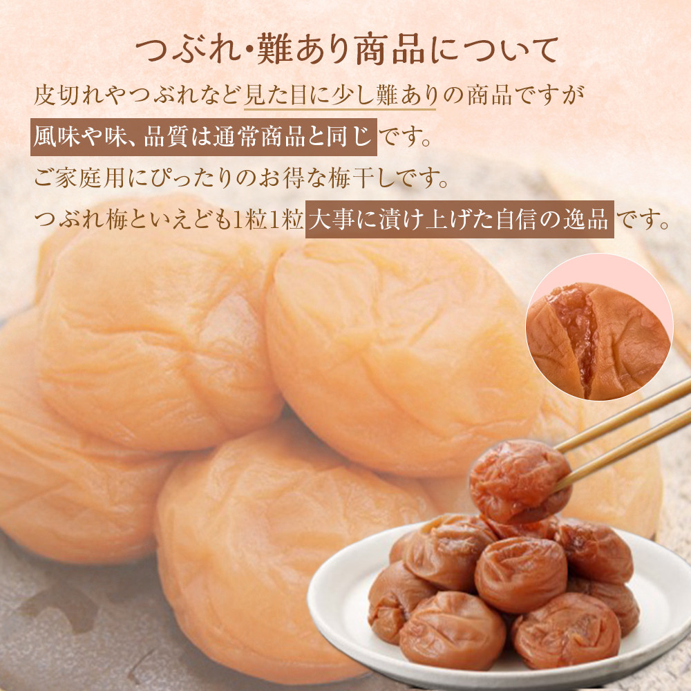 紀州南高梅 蜂蜜つぶれ梅 塩分5％ 1kg (500g×2) ［Kn22］