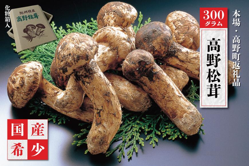 【2025年発送分】香り・歯応え・味ともに最高級！希少な国産松茸「高野松茸」300g【化粧箱入】