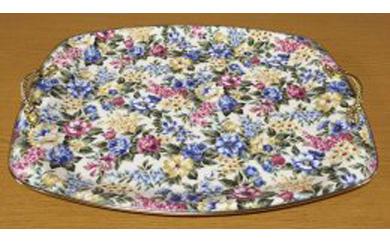 滑り止めトレー フローラ 金取手付 尺5［YS25］