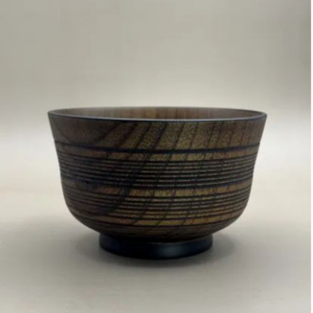 線面汁椀 黒漆［NF92］