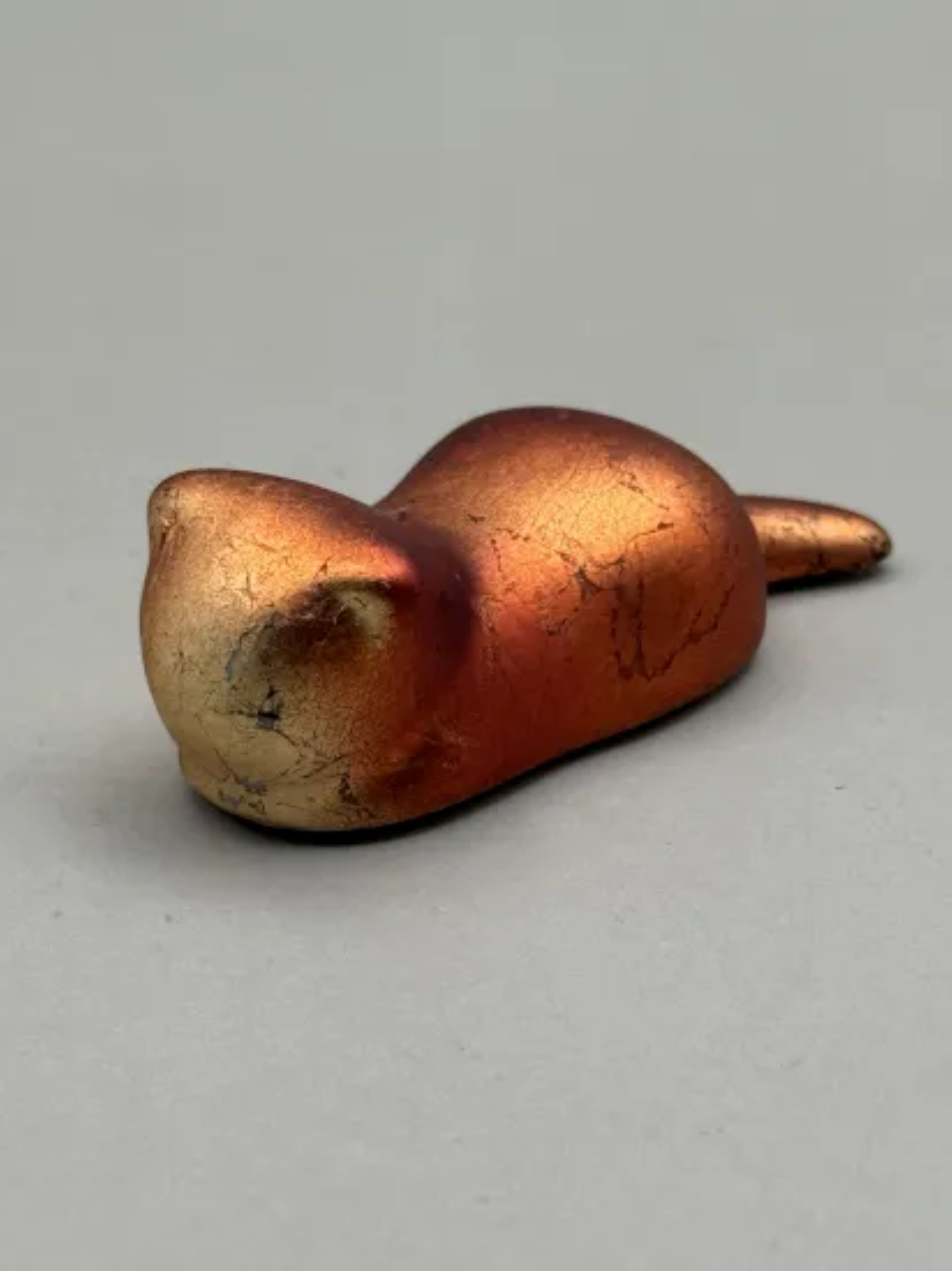 箸置き 猫 金箔グラデーションブラウン［NF234］