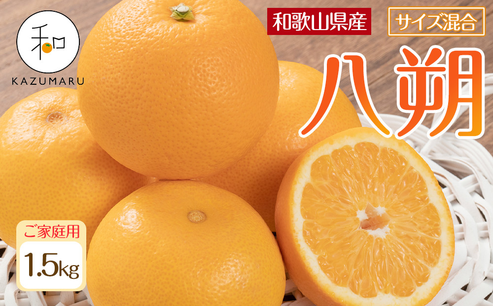 家庭用 森本農園の手選別 八朔 約1.5kg 和歌山県産 サイズ混合 ［北海道・沖縄・離島配送不可］［2026年1月中旬から発送予定］［RN113］★
