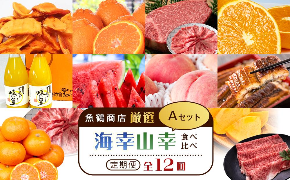 【魚鶴商店厳選！】人気の海幸山幸食べ比べ【定期便全12回】セットA【UT109】
