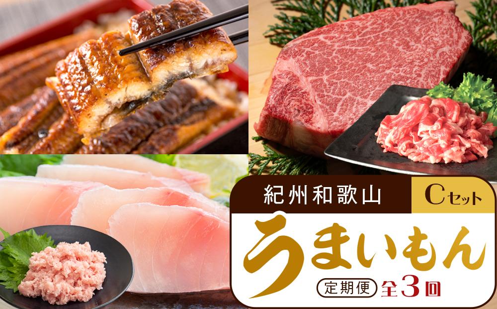 【定期便 全3回】紀州和歌山うまいもんセットC（生まぐろ・うなぎ蒲焼・熊野牛）【UT127】