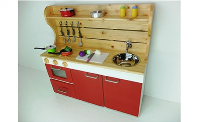 N6001_ままごとキッチンｗ870 赤