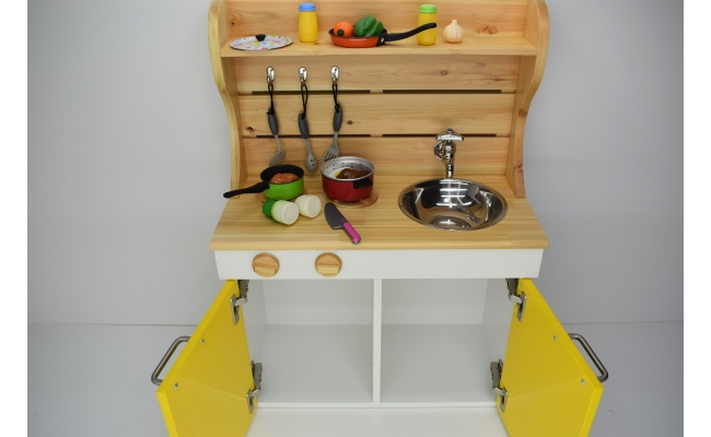 N6009_ままごとキッチンｗ５９０　黄