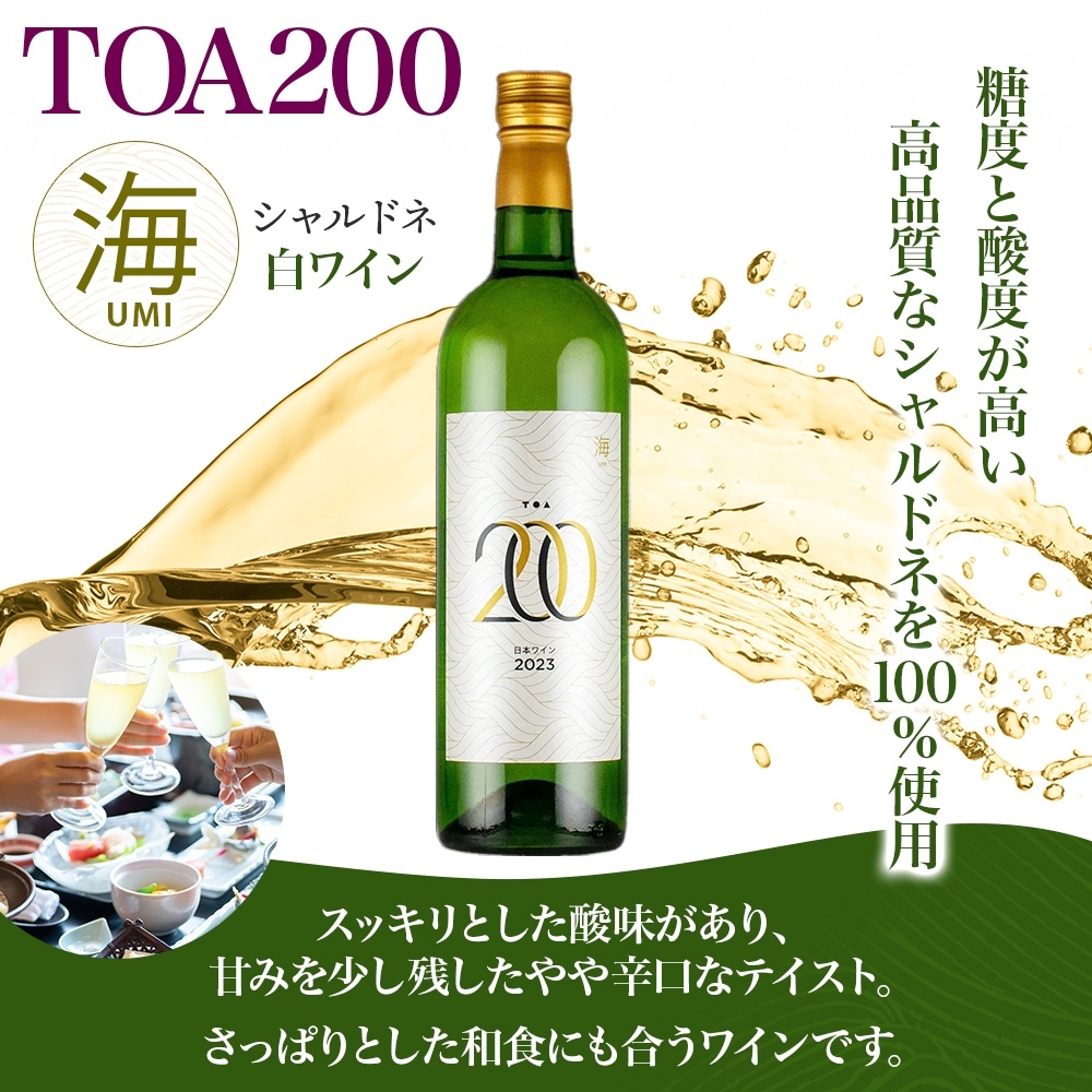 KG1010_白ワイン TOA200 海 シャルドネ 辛口 12度 720ml 果実酒 フ
