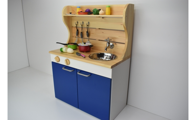 N6007_ままごとキッチンｗ５９０　青