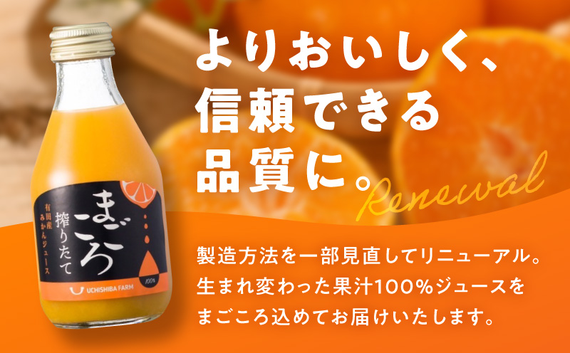 ZE6461_【まごころ搾りたて】有田みかん100％ジュース 180ml 3