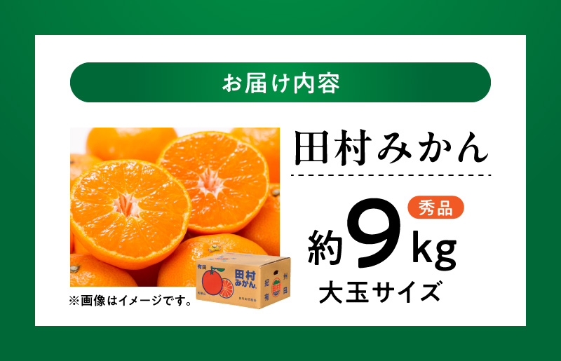 V7472_【2026年先行予約】田村みかん／9kg秀品【大玉サイズ】
