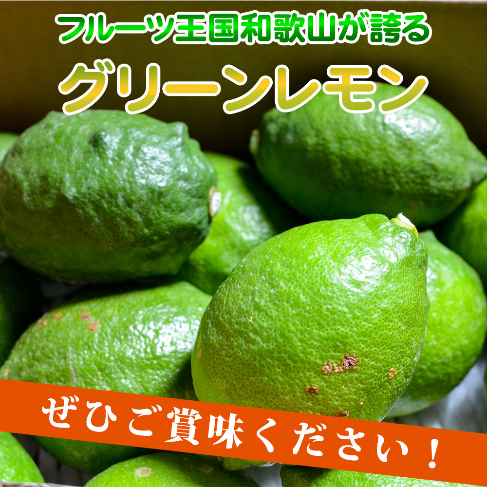 EA6101_綺麗な湧き水で育てたグリーンレモン 3kg (大小混合)