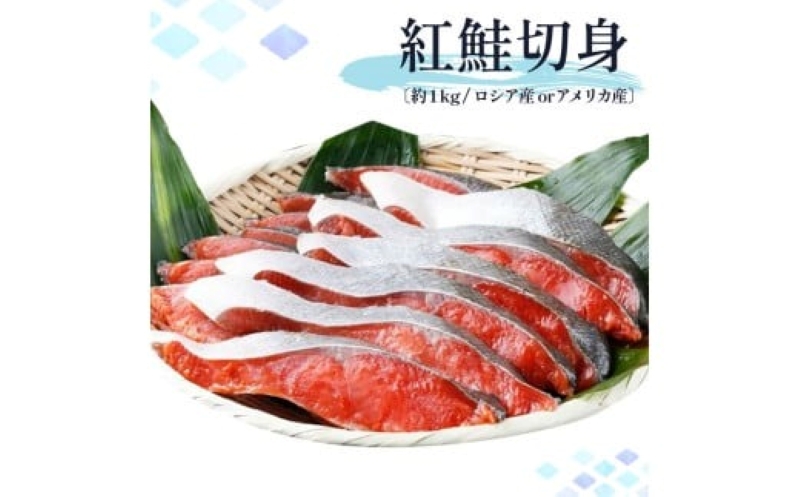 G7319_迷ったらコレ！！魚鶴商店の天然紅サケ 1kg & 塩さば 6