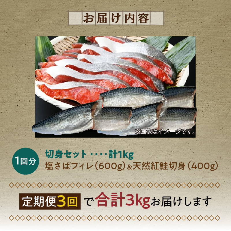 G60_T53_【定期便　全3回】人気の2種塩さば＆紅鮭切り身セッ