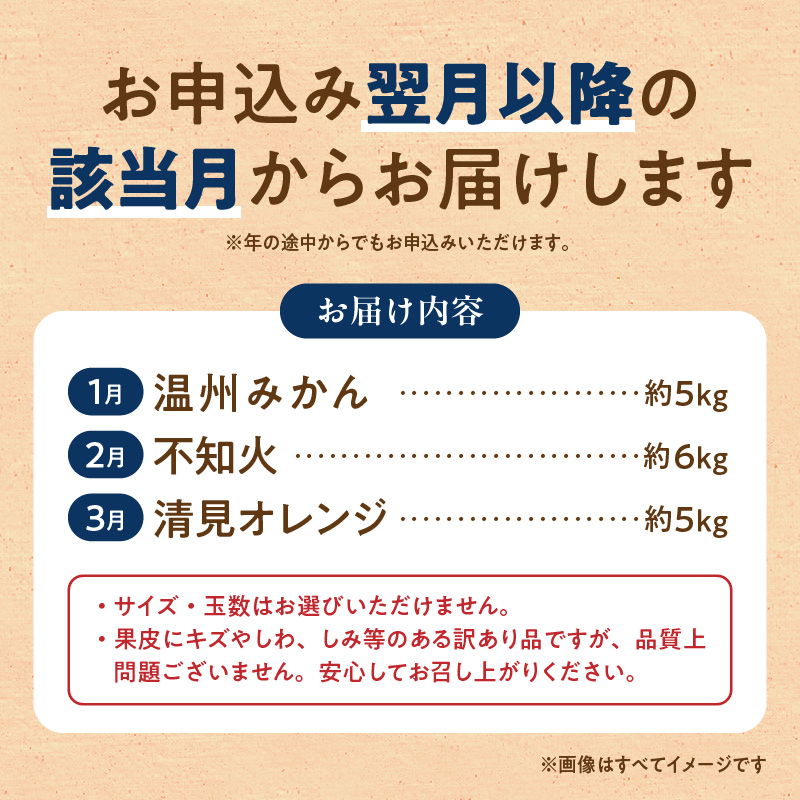 G60-T97_【発送月固定定期便】魚鶴自慢のご家庭用柑橘セット