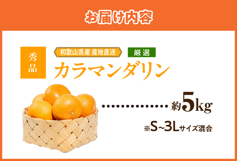 ZE6501_【2026年先行予約】和歌山県産　カラマンダリン　5kg　
