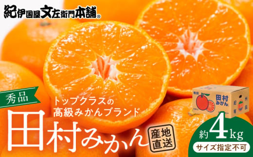 V7453_【2026年先行予約】田村みかん／4kg秀品 【サイズ指定な