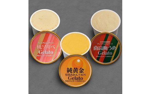 V7235_プレミアムジェラート／ソルベ３種セット（南高梅う