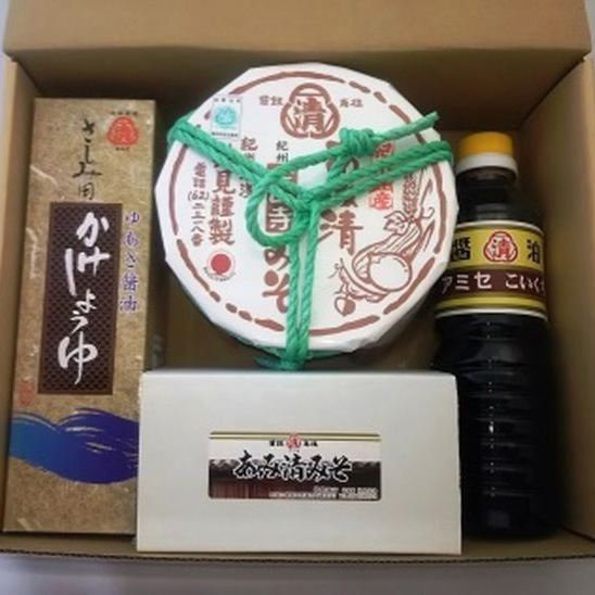 A6010n_紀州味めぐりセット (紀州金山寺味噌500g 濃口醤油500ml 