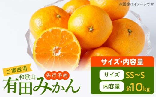 AT6324_ご家庭用　旨味凝縮 有田みかん 約10kg (SS、Sサイズ)【