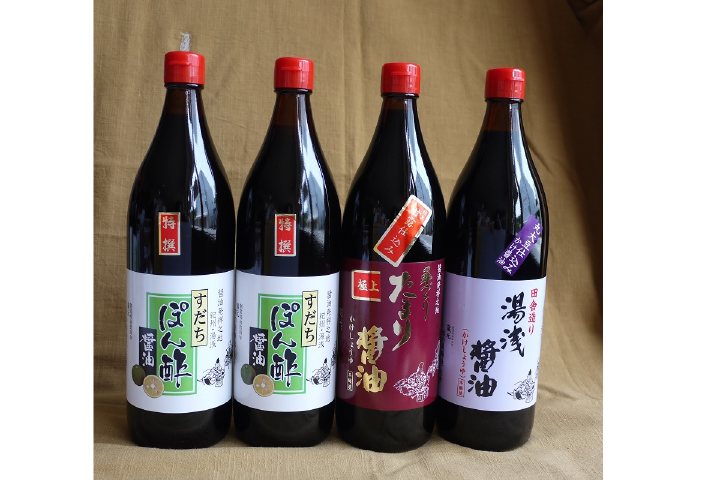 S6111n_特撰 すだちぽん酢 と 湯浅醤油 720ml 4本セット【しょ