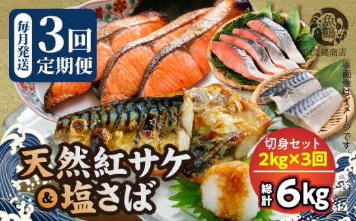 G60-T54_【定期便　全3回】人気の2種塩さば＆紅鮭切り身セッ