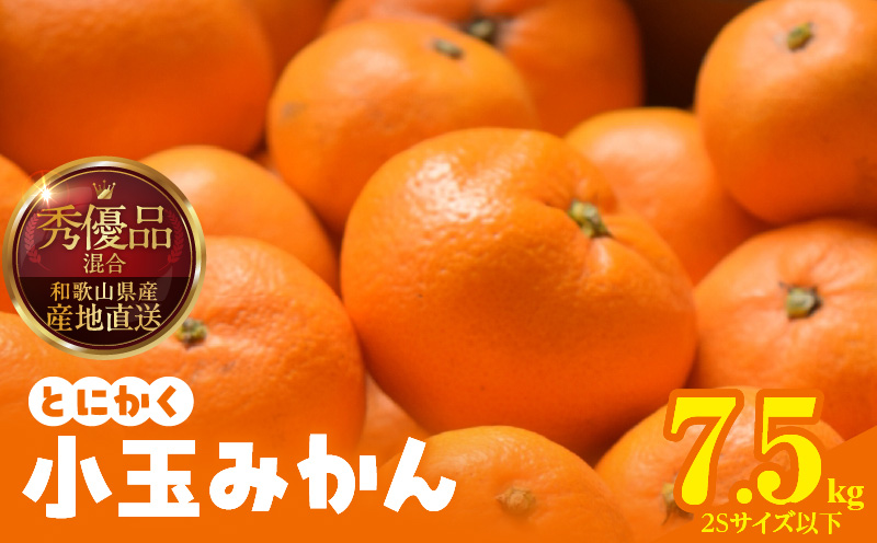 MK1052_みかん とにかく 小玉 箱込 7.5kg ( 内容量 6.8kg ) 2Sサイ