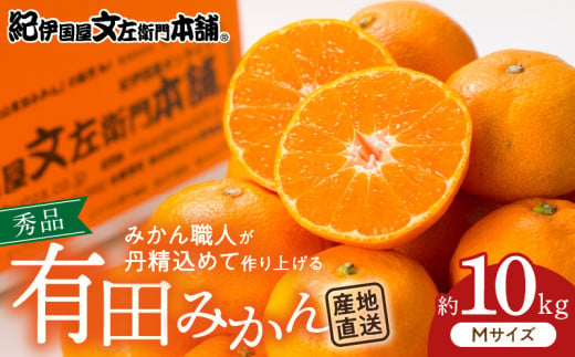 V7433_ブランド有田みかん【Ｍ】秀品10kg／産地直送／薄皮で