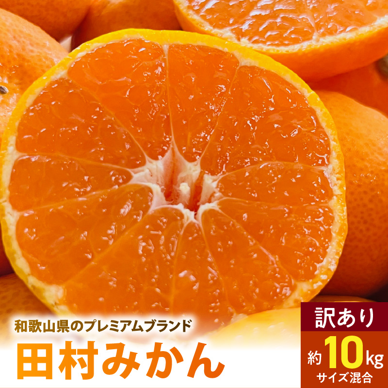 AB7300_ ご家庭用 田村みかん サイズ混合 約10kg わけあり 訳あ