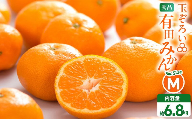 MK1045_みかん Ｍサイズ 秀品 箱込 7.5kg ( 内容量 6.8kg ) 有田み