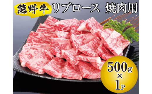 ▼熊野牛 リブロース 焼肉用 500g　国産牛 焼肉 BBQ ブランド牛 【mtf310-rib-500B】