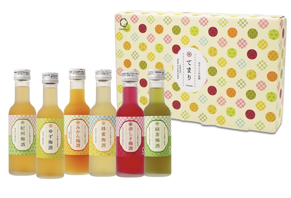 ▼梅酒 なでしこのお酒「てまり」6種飲み比べセット 180ml(紀州梅酒/ゆず/みかん/蜂蜜/緑茶/赤しそ)※化粧箱入り  / お酒 梅酒 アルコール 和歌山 ギフト プレゼント 【sta705-temari-6】