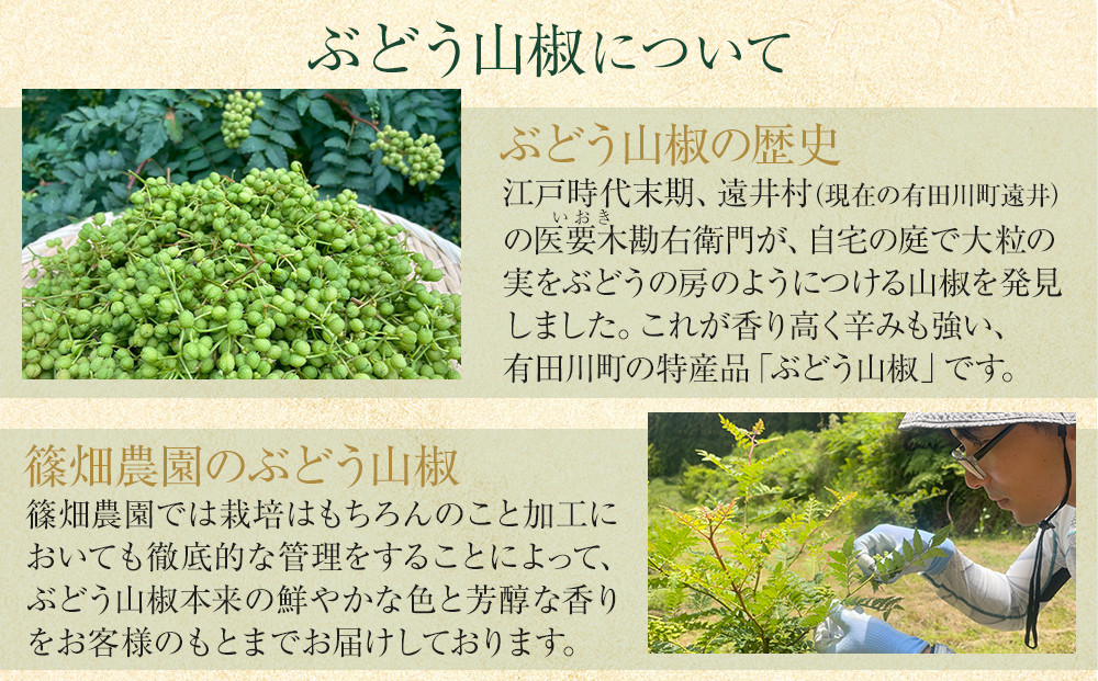 紀州ぶどう山椒【粒】 1袋  (8g) 篠畑農園