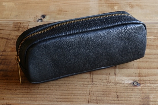 イタリアンレザーペンケース（筆箱） 【ブラック】